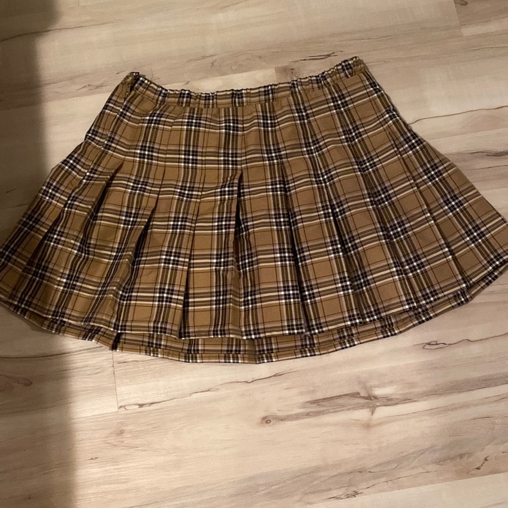 Plus size plaid skirt